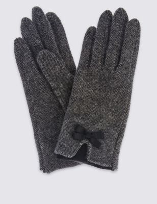 Wool Rich Bow Gloves
